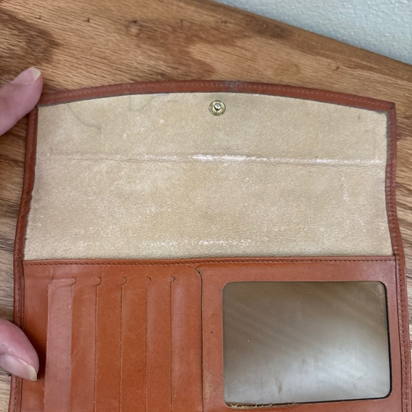 Dooney & Bourke Wallet Organizer Checkbook Holder Trifold Green AWL Vintage Y2K - Picture 11 of 16